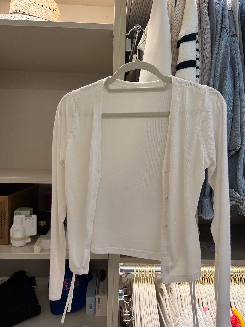 Lululemon Women's White Button-Front Cardigan Top - size 4 worn once